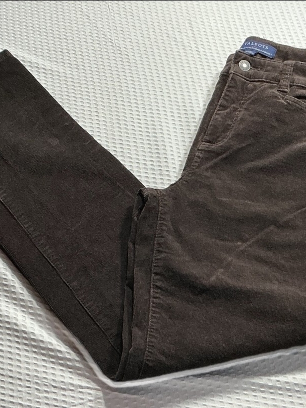 Talbots Brown Corduroy Straight-Leg Pants